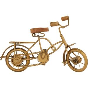 imageDeco 79 Metal Bike Decorative Sculpture Home Decor Statue with Wood Accents Accent Figurine 11quot x 4quot x 8quot Gold