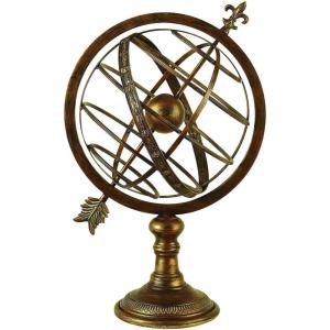imageDeco 79 Metal Compass Armillary Globe 17quot x 14quot x 25quot Brass