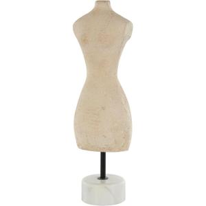 imageDeco 79 Paper Mache People Decorative Sculpture Distressed Greek Inspired Figurine Home Decor Statue with Mable Base Accent Figurine 6quot x 3quot x 14quot Cream4 x 3 x 14