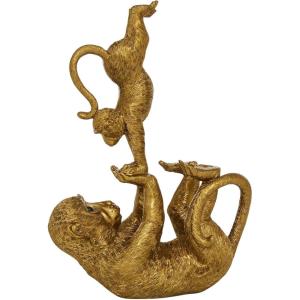 imageDeco 79 Polystone Monkey Decorative Sculpture Home Decor Statue Accent Figurine 8quot x 3quot x 11quot Gold