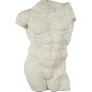 imageDeco 79 Polystone People Decorative Sculpture Home Decor Statue with Black Square Base Accent Figurine 5quot x 5quot x 17quot Cream13 x 8 x 20