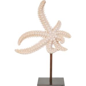 imageDeco 79 Polystone Starfish Decorative Sculpture Textured Home Decor Statue with Copper Stand Accent Figurine 8quot x 4quot x 12quot PinkPink