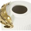 imageDeco 79 Ceramic Living Room Decorative Jars Decorative Container with Abstract Spotted Pattern and Gold Leaf Accents Set of 2 Jar with Lid 11quot 9quot H White