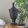 imageDeco 79 Ceramic Living Room Decorative Jars Fluted Urn Shaped Decorative Container with Lid Jar with Lid 10quot x 10quot x 22quot WhiteBlack