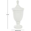 imageDeco 79 Ceramic Living Room Decorative Jars Fluted Urn Shaped Decorative Container with Lid Jar with Lid 10quot x 10quot x 22quot WhiteWhite