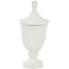 imageDeco 79 Ceramic Living Room Decorative Jars Fluted Urn Shaped Decorative Container with Lid Jar with Lid 10quot x 10quot x 22quot WhiteWhite