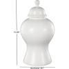 imageDeco 79 Ceramic Living Room Decorative Jars Rounded Hourglass Decorative Container with Lid and Ball Knob Jar with Lid 12quot x 12quot x 25quot BlackWhite