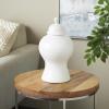 imageDeco 79 Ceramic Living Room Decorative Jars Rounded Hourglass Decorative Container with Lid and Ball Knob Jar with Lid 12quot x 12quot x 25quot BlackWhite