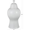 imageDeco 79 Ceramic Living Room Decorative Jars Rounded Hourglass Decorative Container with Lid and Ball Knob Jar with Lid 12quot x 12quot x 25quot BlackWhite
