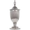 imageDeco 79 Ceramic Living Room Decorative Jars Tall Decorative Container with Grooves Jar with Lid 12quot x 12quot x 32quot Silver