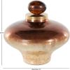 imageDeco 79 Glass Living Room Decorative Jars Wide Speckled Ombre Decorative Container with Oval Top Knob and Gold and Beige Accents Jar with Lid 9quot x 9quot x 9quot Copper9 x 9 x 9
