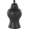 imageDeco 79 Ceramic Living Room Decorative Jars Rounded Hourglass Decorative Container with Lid and Ball Knob Jar with Lid 12quot x 12quot x 25quot BlackBlack