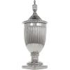 imageDeco 79 Ceramic Living Room Decorative Jars Tall Decorative Container with Grooves Jar with Lid 12quot x 12quot x 32quot Silver