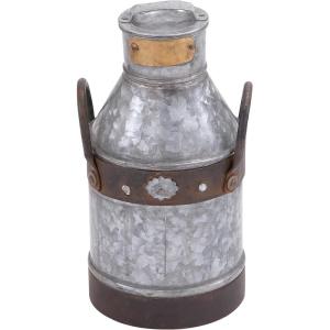 imageDeco 79 Metal Galvanized Milk Can 13 by 7Inch13 by 7Inch