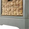 imageDeco 79 Wood Storage Unit 2 Seagrass Basket and 1 Drawer  16quot x 13quot x 28quot TealTeal