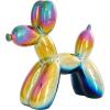 imageDeco 79 Ceramic Dog Decorative Sculpture Balloon Home Decor Statues with Rainbow Shimmer Finish Set of 2 Accent Figurines 9quot 7quotH Multi ColoredMulticolor