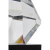 imageDeco 79 Glass Abstract Decorative Sculpture Cut Stone Inspired Home Decor Statue with Black Base Accent Figurine 4quot x 4quot x 8quot Clear4 x 4 x 7