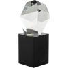 imageDeco 79 Glass Abstract Decorative Sculpture Cut Stone Inspired Home Decor Statue with Black Base Accent Figurine 4quot x 4quot x 8quot Clear4 x 4 x 8
