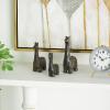 imageDeco 79 Metal Llama Decorative Sculpture Home Decor Statues Set of 3 Accent Figurines 9quot 7quot 6quotH BlackBlack
