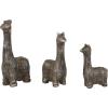 imageDeco 79 Metal Llama Decorative Sculpture Home Decor Statues Set of 3 Accent Figurines 9quot 7quot 6quotH BlackBlack