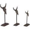imageDeco 79 Metal Llama Decorative Sculpture Home Decor Statues Set of 3 Accent Figurines 9quot 7quot 6quotH BlackGray