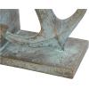 imageDeco 79 Polystone Anchor Decorative Bookends Distressed Patina Non Skid Bookends with Gold Foil Accents Set of 2 Office Bookends4W 8H Blue2 PIECES SMALL SIZE