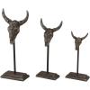 imageDeco 79 Metal Llama Decorative Sculpture Home Decor Statues Set of 3 Accent Figurines 9quot 7quot 6quotH BlackGray