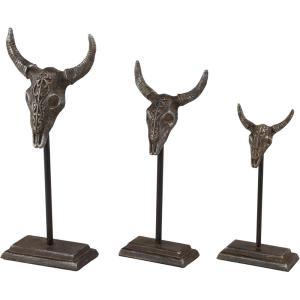 imageDeco 79 Metal Llama Decorative Sculpture Home Decor Statues Set of 3 Accent Figurines 9quot 7quot 6quotH BlackGray