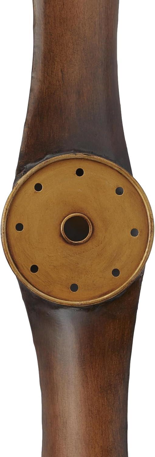 imageDeco 79 Metal Airplane Propeller Home Wall Decor 2 Blade Wall Sculpture with Aviation Detailing Wall Art 5quot x 2quot x 48quot Brown