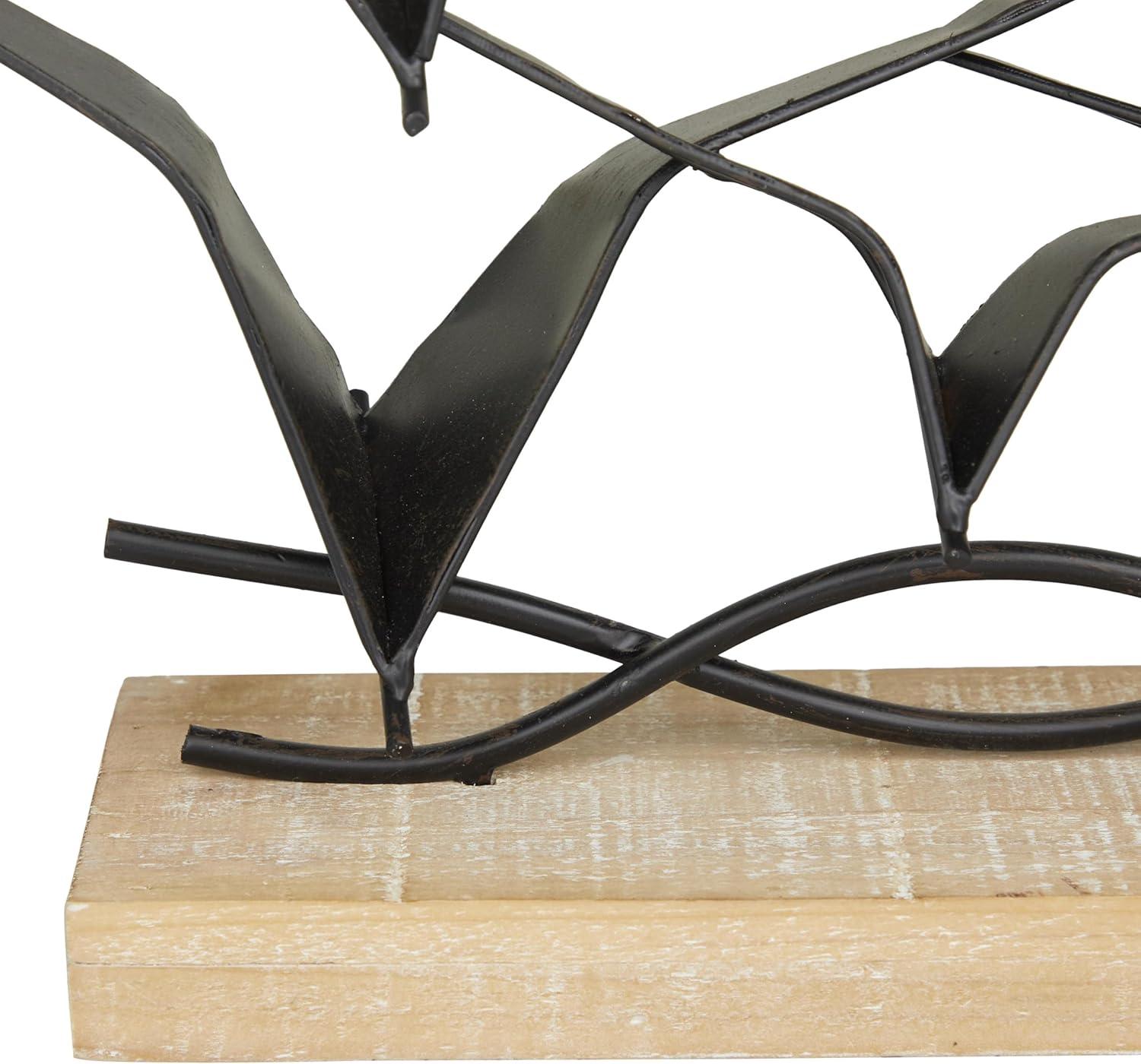 imageDeco 79 Metal Bird Decorative Sculpture Home Decor Statue Accent Figurine 19quot x 4quot x 14quot Black19L x 4W