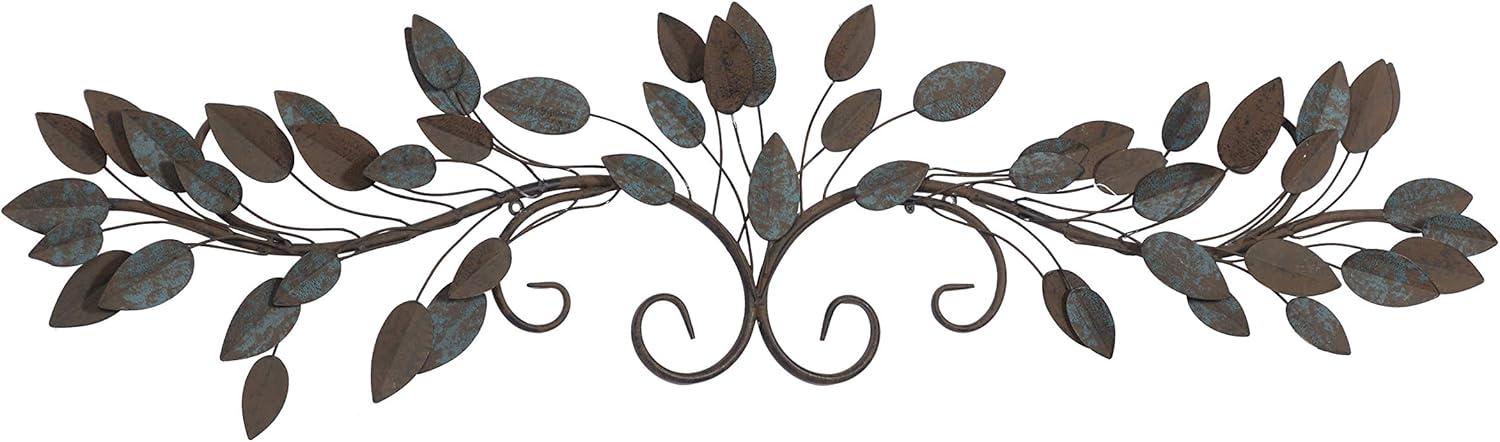 imageDeco 79 Metal Leaf Home Wall Decor Wall Sculpture Wall Art 43quot x 2quot x 10quot Multi ColoredBlue