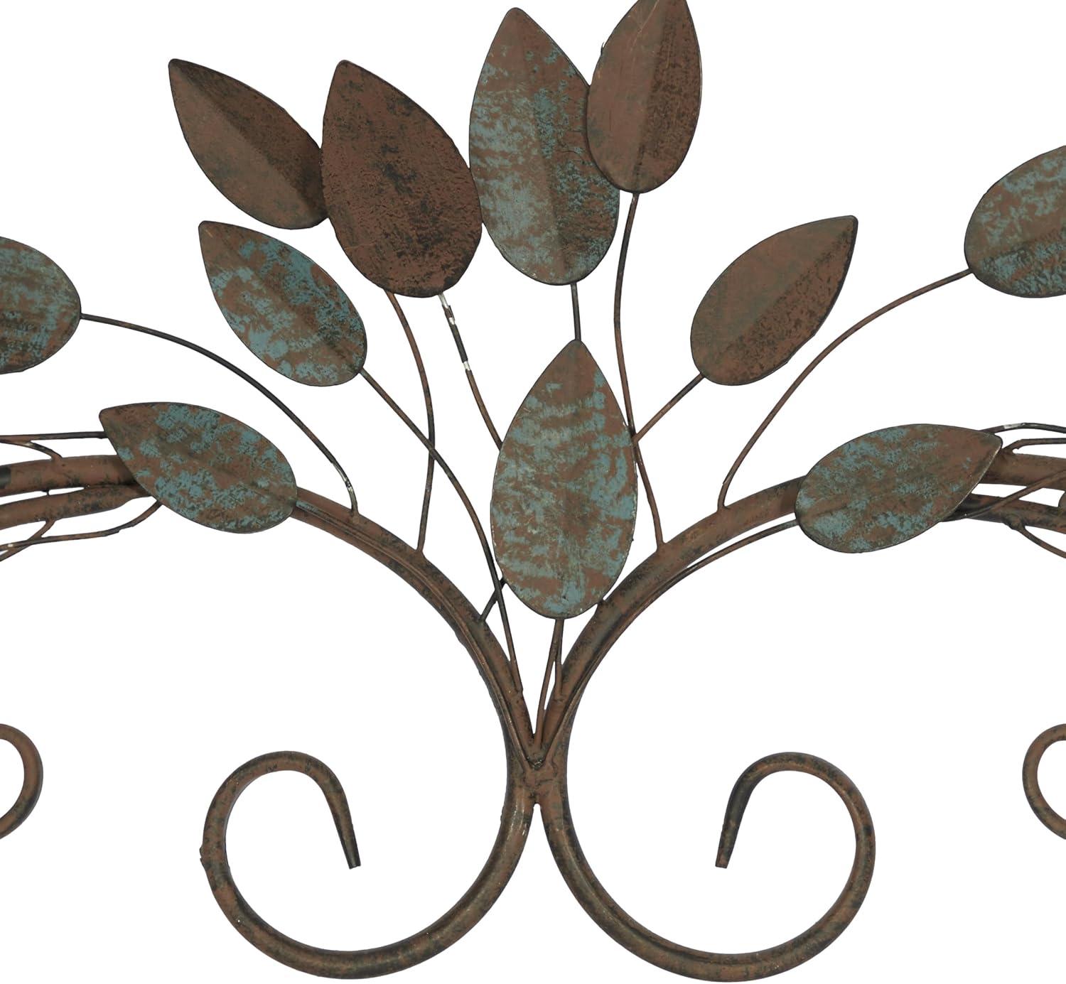 imageDeco 79 Metal Leaf Home Wall Decor Wall Sculpture Wall Art 43quot x 2quot x 10quot Multi ColoredBlue