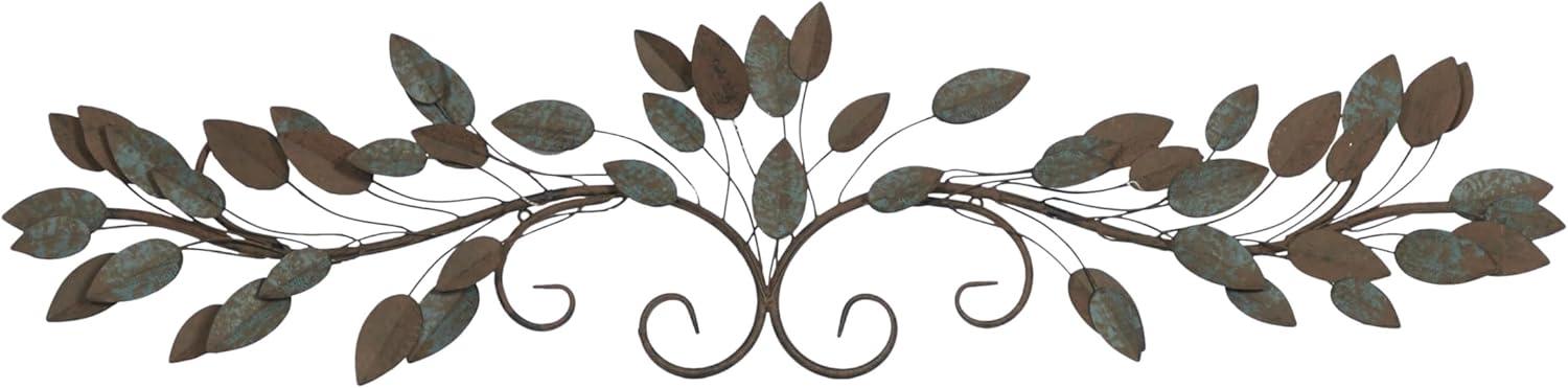 imageDeco 79 Metal Leaf Home Wall Decor Wall Sculpture Wall Art 43quot x 2quot x 10quot Multi ColoredBlue