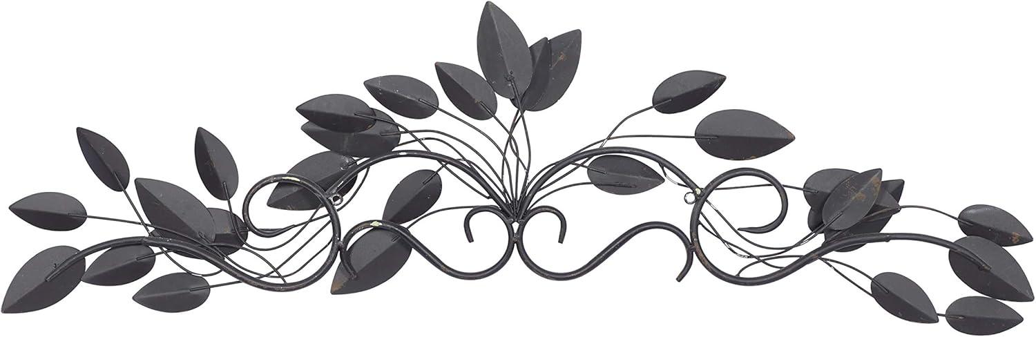 imageDeco 79 Metal Leaf Home Wall Decor Wall Sculpture Wall Art 43quot x 2quot x 10quot Multi ColoredBlue