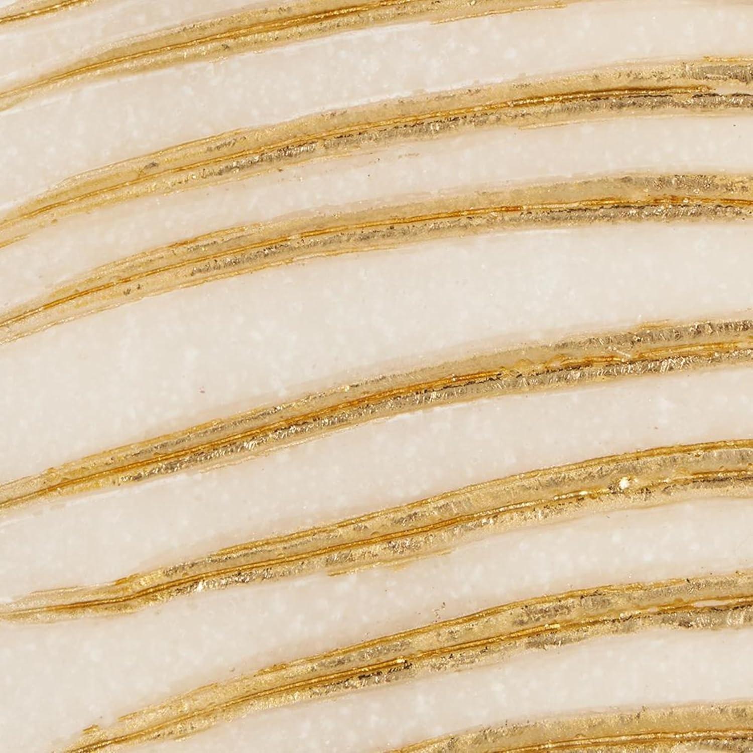 imageDeco 79 Polystone Decorative Vase Leaf Centerpiece Vase Flower Vase for Home Decoration 10quot x 6quot x 18quot WhiteWhite