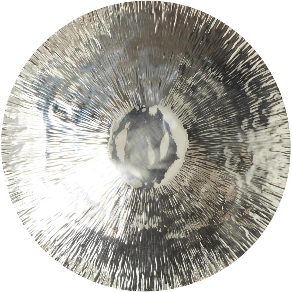 imageDeco 79 Stainless Steel Metal Plate Home Wall Decor Wall Sculpture with Hammered Design Wall Art 36quot x 36quot x 4quot Silver