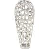 imageDeco 79 Aluminum Metal Decorative Vase Cutout Coral Centerpiece Vase Vase for Home Decoration 8quot x 8quot x 19quot Silver8L x 8W x 19H