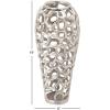 imageDeco 79 Aluminum Metal Decorative Vase Cutout Coral Centerpiece Vase Vase for Home Decoration 8quot x 8quot x 19quot Silver8L x 8W x 19H