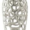 imageDeco 79 Aluminum Metal Decorative Vase Cutout Coral Centerpiece Vase Vase for Home Decoration 8quot x 8quot x 19quot Silver8L x 8W x 19H
