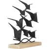 imageDeco 79 Metal Bird Decorative Sculpture Home Decor Statue Accent Figurine 19quot x 4quot x 14quot Black19L x 4W