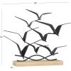 imageDeco 79 Metal Bird Decorative Sculpture Home Decor Statue Accent Figurine 19quot x 4quot x 14quot Black19L x 4W