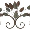 imageDeco 79 Metal Leaf Home Wall Decor Wall Sculpture Wall Art 43quot x 2quot x 10quot Multi ColoredBlue