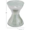 imageDeco 79 Metal Side End Accent Table Hammered End Table with Hourglass Shape Side Table 14quot x 14quot x 18quot SilverSilver