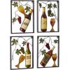 imageDeco 79 Metal Wine Home Wall Decor Wall Sculpture with Grapes Detailing set of 4 Wall Art 14quot x 1quot x 18quot Multi ColoredWine Art 1