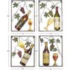 imageDeco 79 Metal Wine Home Wall Decor Wall Sculpture with Grapes Detailing set of 4 Wall Art 14quot x 1quot x 18quot Multi ColoredWine Art 1