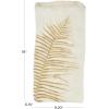 imageDeco 79 Polystone Decorative Vase Leaf Centerpiece Vase Flower Vase for Home Decoration 10quot x 6quot x 18quot WhiteWhite