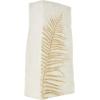 imageDeco 79 Polystone Decorative Vase Leaf Centerpiece Vase Flower Vase for Home Decoration 10quot x 6quot x 18quot WhiteWhite