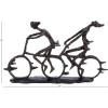 imageDeco 79 Polystone People Decorative Sculpture Home Decor Statue with Bike Accent Figurine 21quot x 3quot x 13quot Brass