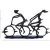 imageDeco 79 Polystone People Decorative Sculpture Home Decor Statue with Bike Accent Figurine 21quot x 3quot x 13quot Brass