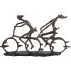 imageDeco 79 Polystone People Decorative Sculpture Home Decor Statue with Bike Accent Figurine 21quot x 3quot x 13quot Brass